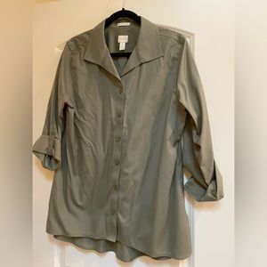 Chico’s no-iron fitted button down - Size 12